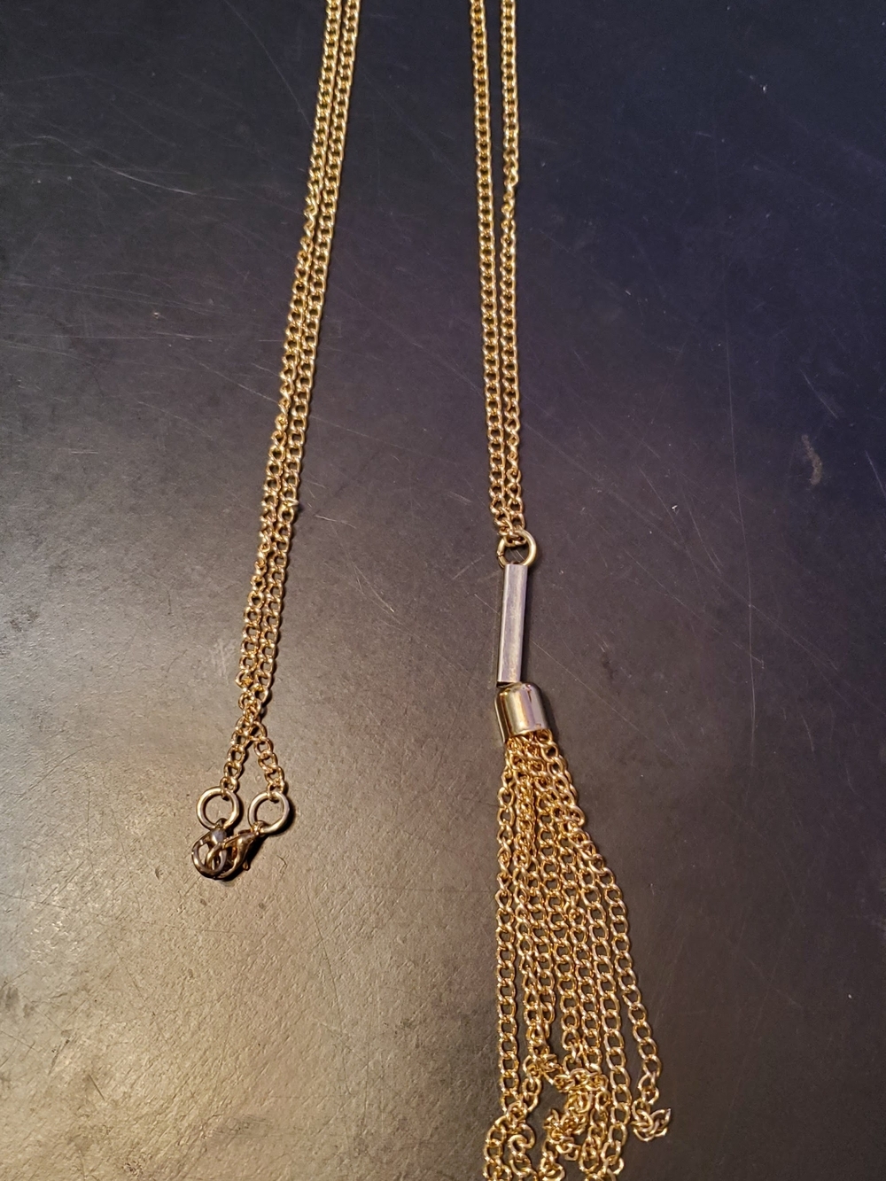 Women's Faux Gold Chain Necklace With Gold Chain Tassel‎ Women Jewelry Necklace